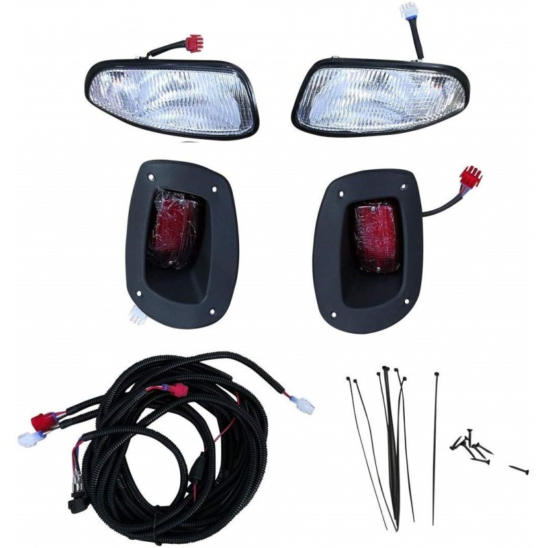 Kit básico de faros halógenos EZGO RXV para carrito de golf y luz trasera LED, compatible con  EZGO RXV 2008-2015